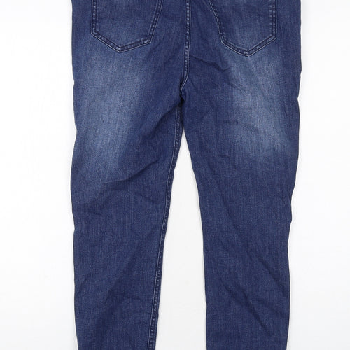 PRETTYLITTLETHING Womens Blue Cotton Skinny Jeans Size 10 Regular Zip