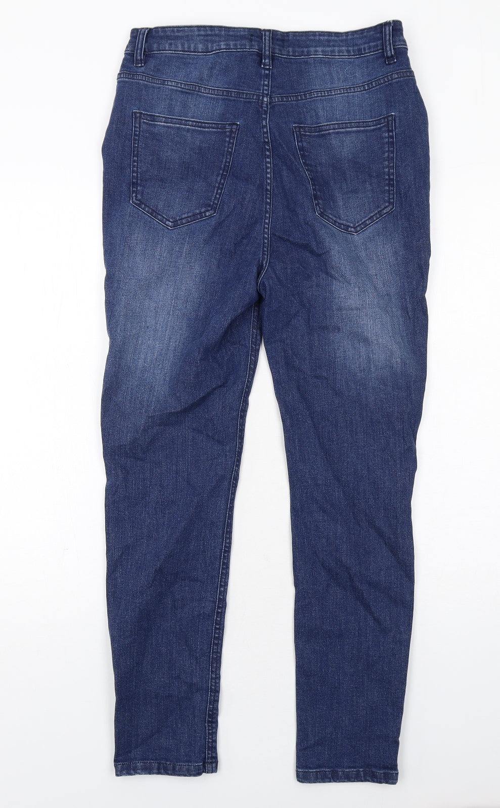 PRETTYLITTLETHING Womens Blue Cotton Skinny Jeans Size 10 Regular Zip
