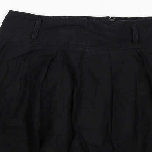 Dorothy Perkins Womens Black Linen Tulip Skirt Size 10 Zip