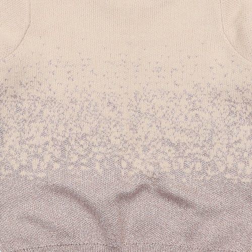 H&M Womens Pink Round Neck Acrylic Pullover Jumper Size S