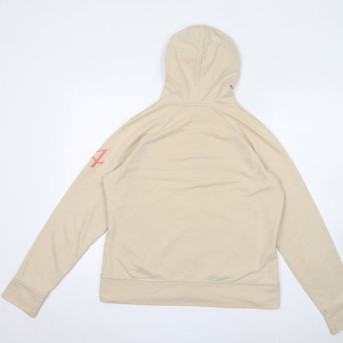 Nike Womens Beige Cotton Full Zip Hoodie Size XL Zip