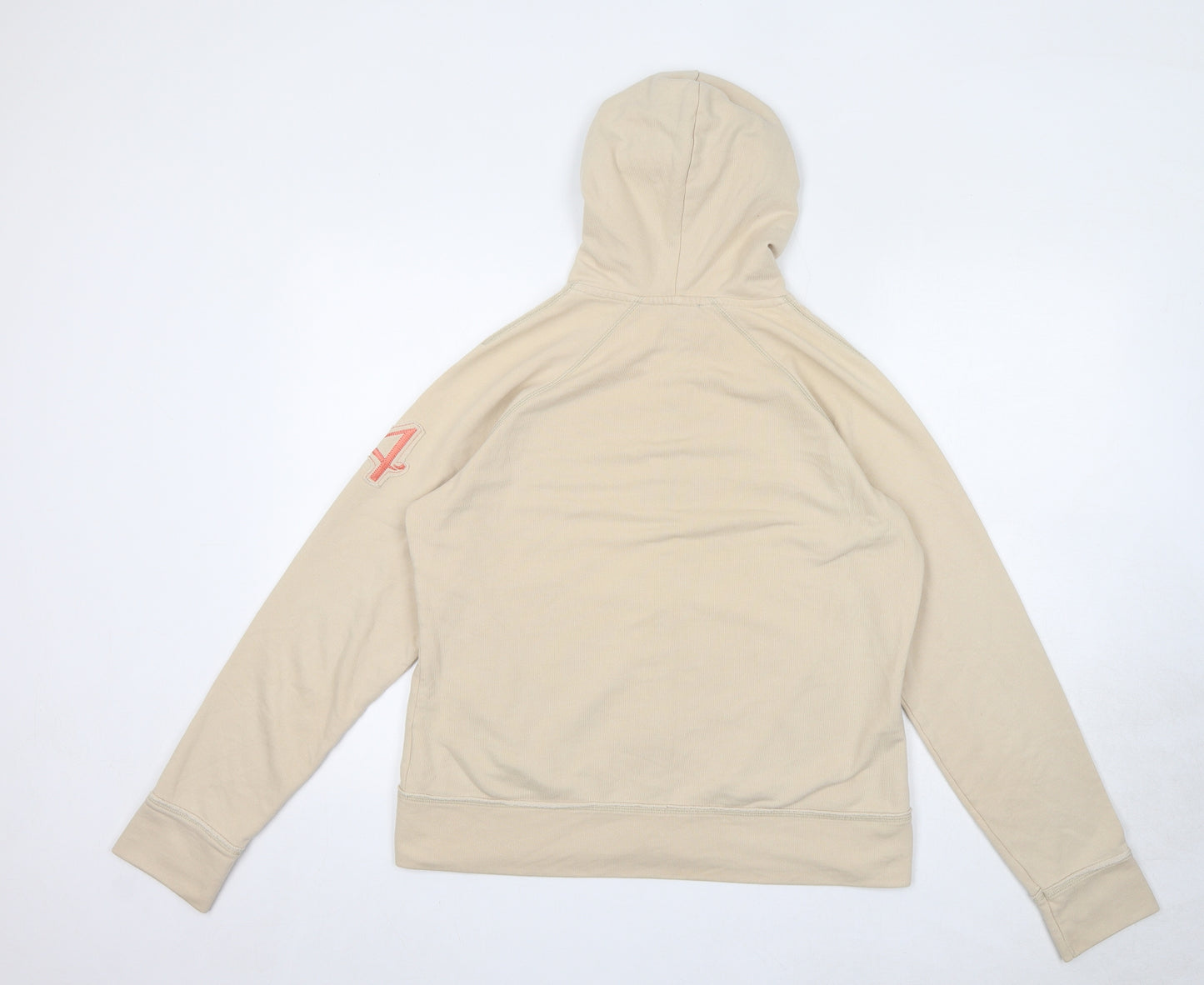 Nike Womens Beige Cotton Full Zip Hoodie Size XL Zip
