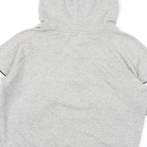 adidas Womens Grey Cotton Pullover Hoodie Size 10 Zip