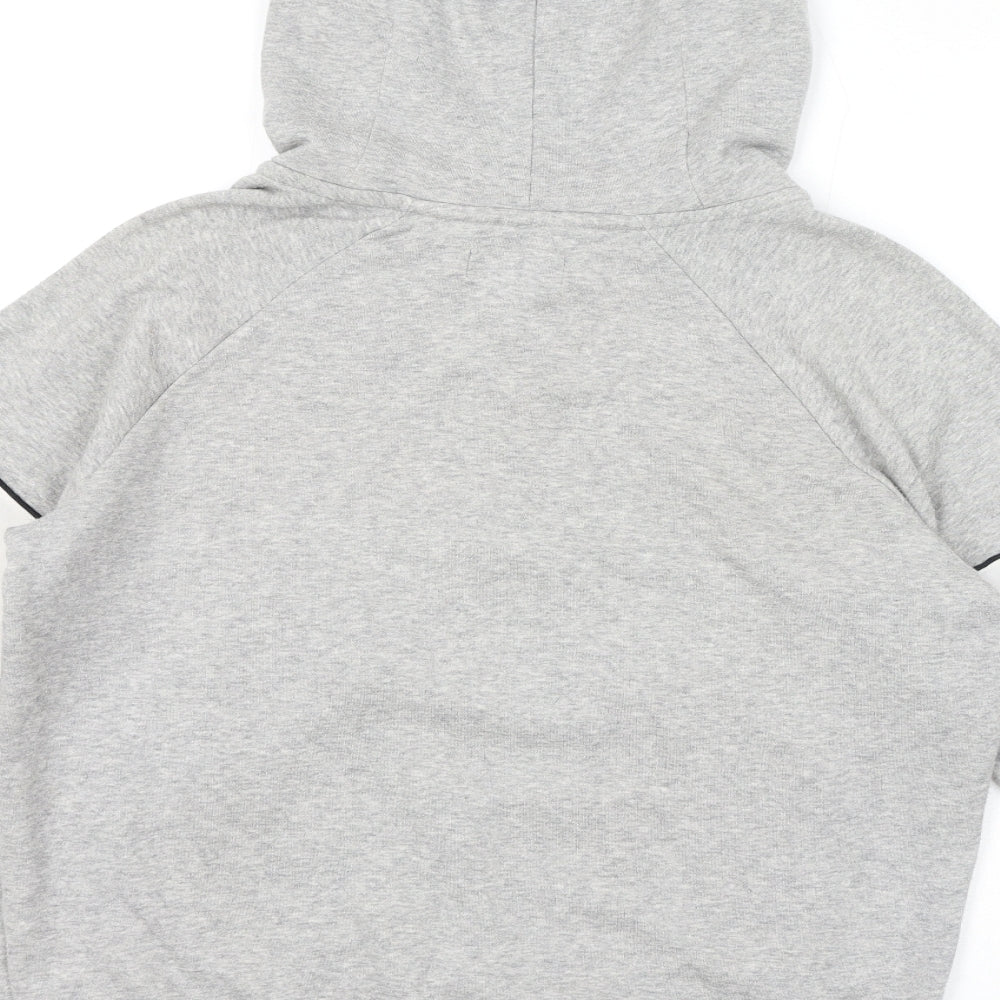 adidas Womens Grey Cotton Pullover Hoodie Size 10 Zip