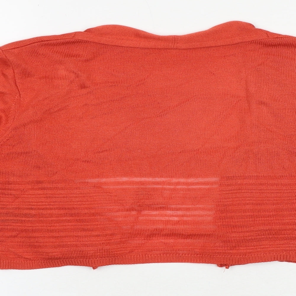 Per Una Womens Orange V-Neck Viscose Cardigan Jumper Size 10