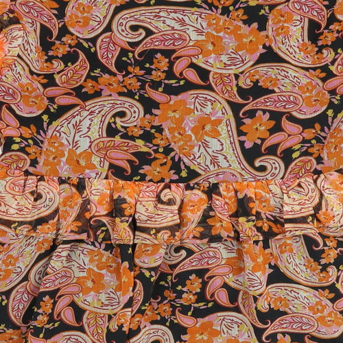 Influence Womens Multicoloured Paisley Polyester Basic Blouse Size 8 V-Neck
