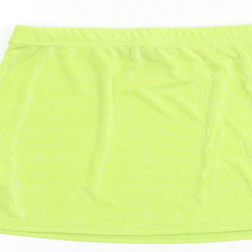PRETTYLITTLETHING Womens Green Polyester Mini Skirt Size 12