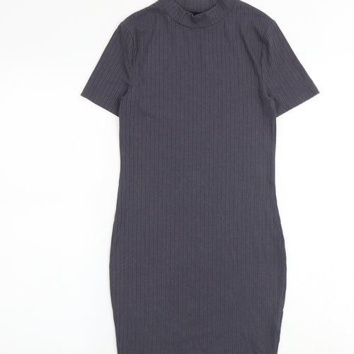 New Look Girls Grey Polyester Shift Size 10-11 Years Mock Neck Pullover