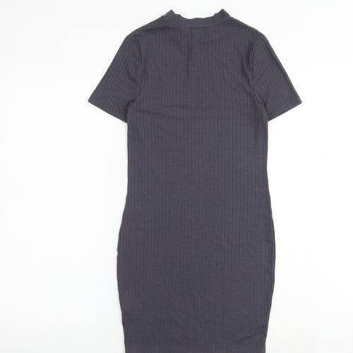 New Look Girls Grey Polyester Shift Size 10-11 Years Mock Neck Pullover