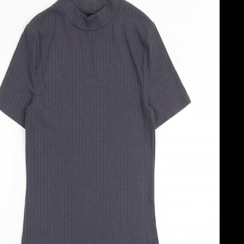 New Look Girls Grey Polyester Shift Size 10-11 Years Mock Neck Pullover