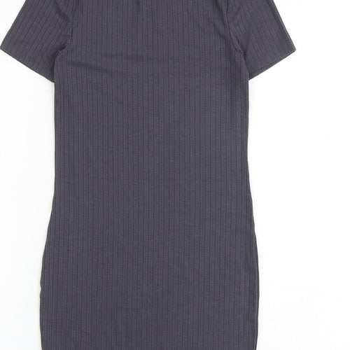 New Look Girls Grey Polyester Shift Size 10-11 Years Mock Neck Pullover