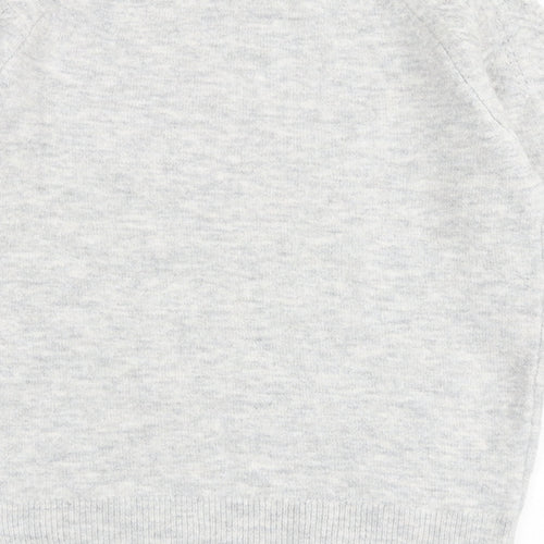 Marks and Spencer Womens Grey Round Neck Acrylic Pullover Jumper Size S