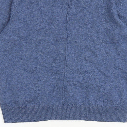 South Coast Womens Blue V-Neck Wool Cardigan Jumper Size 10