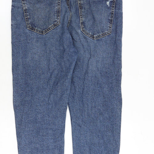 Bershka Womens Blue Cotton Skinny Jeans Size 8 Regular Zip