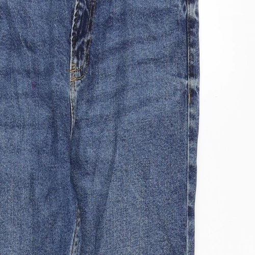 Bershka Womens Blue Cotton Skinny Jeans Size 8 Regular Zip