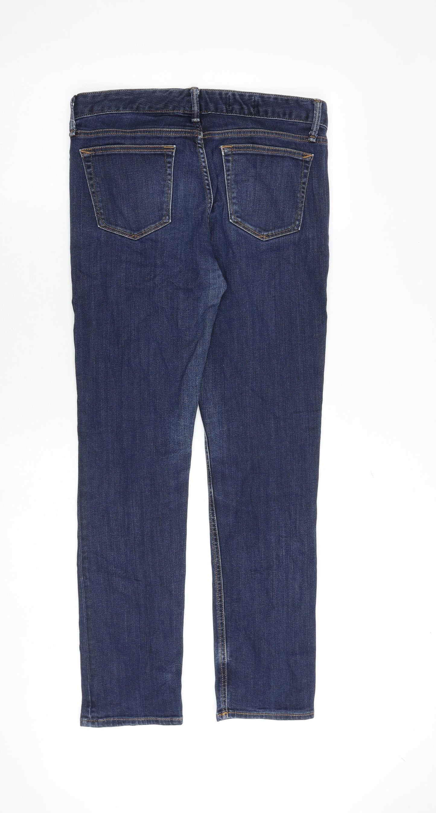 Gap Womens Blue Cotton Straight Jeans Size 28 in Regular Zip