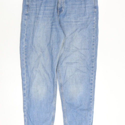 Topshop Womens Blue Cotton Skinny Jeans Size 30 in Regular Zip