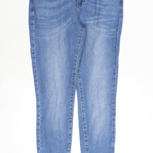 Monsoon Womens Blue Cotton Skinny Jeans Size 8 Slim Zip
