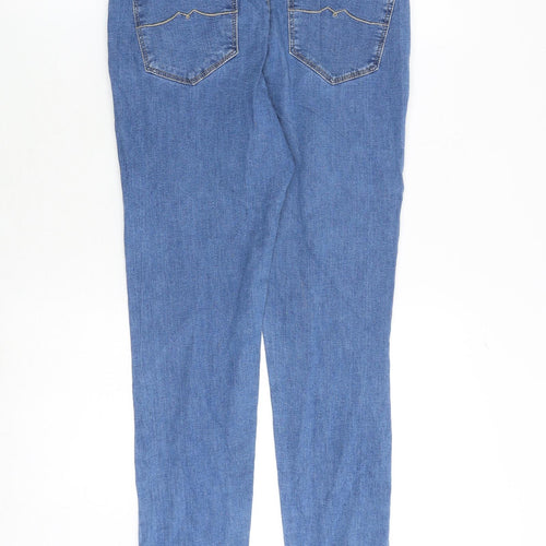 Monsoon Womens Blue Cotton Skinny Jeans Size 8 Slim Zip