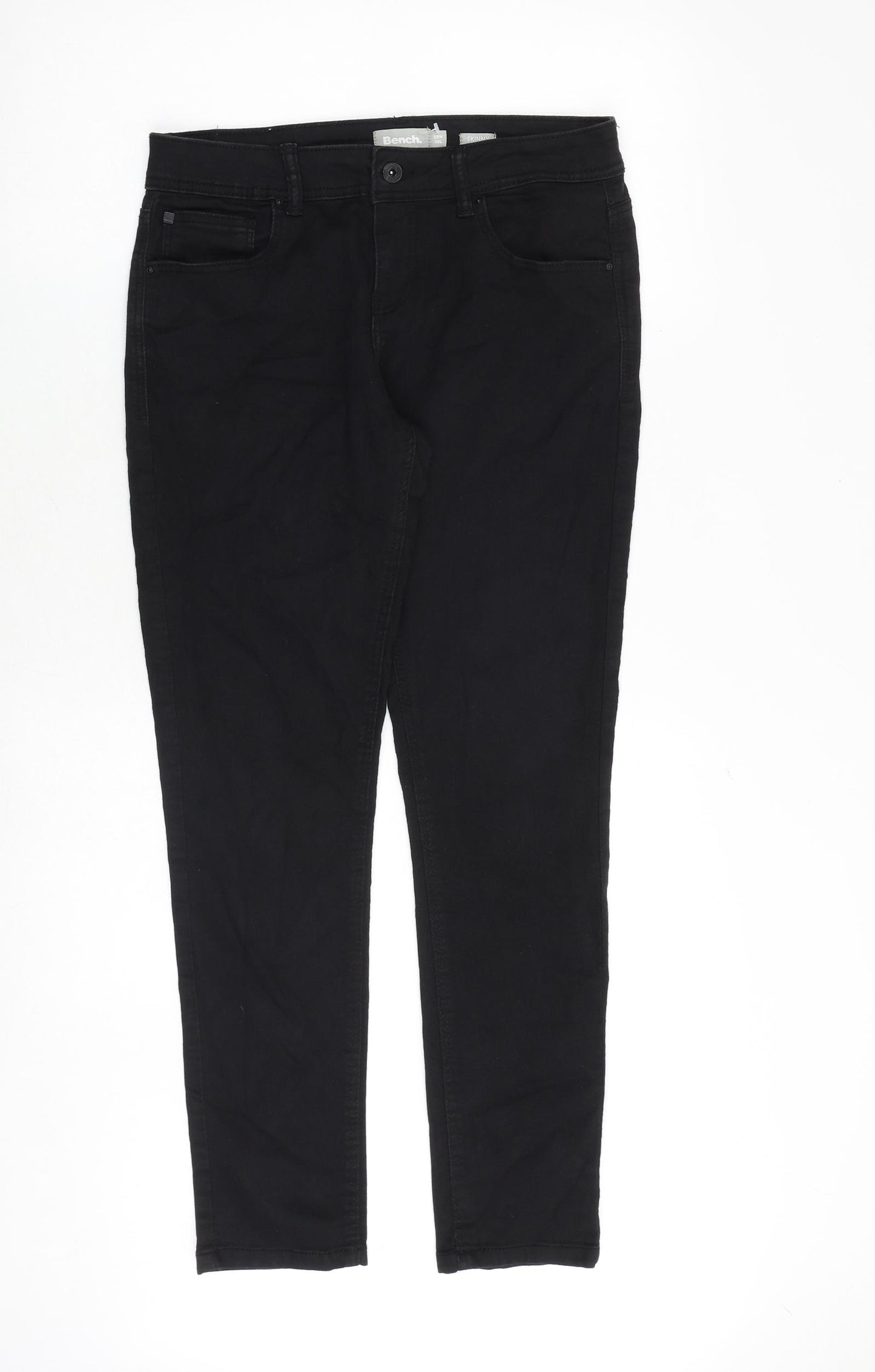 Bench Womens Black Cotton Skinny Jeans Size 29 in L30 in Regular Zip