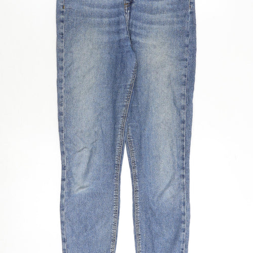 River Island Womens Blue Cotton Skinny Jeans Size 10 Regular Zip
