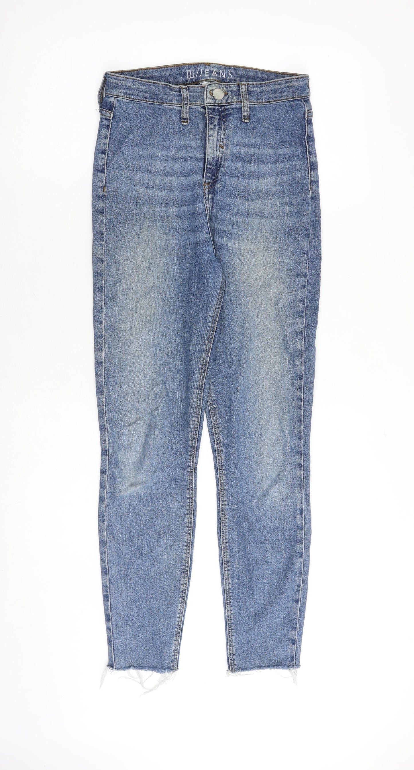 River Island Womens Blue Cotton Skinny Jeans Size 10 Regular Zip
