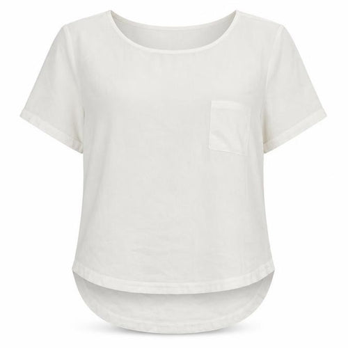 Mango Womens White Polyester Basic Blouse Size S Boat Neck