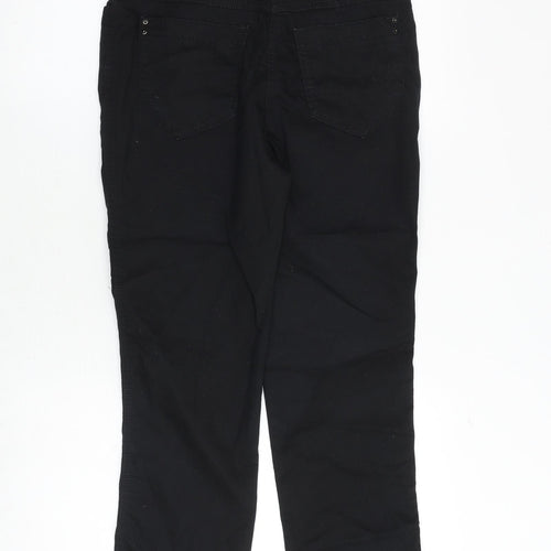 Michelle Womens Black Cotton Straight Jeans Size 29 in Regular Zip