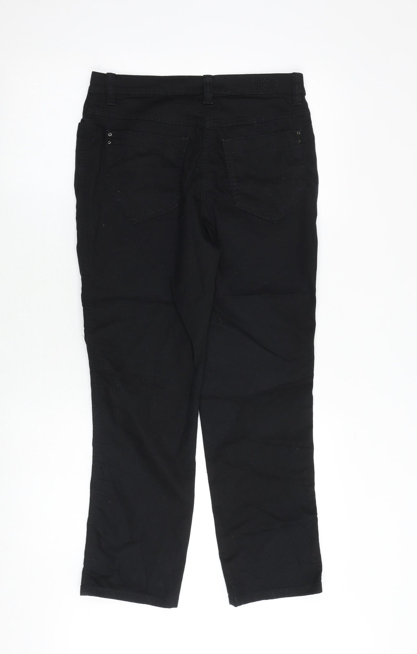Michelle Womens Black Cotton Straight Jeans Size 29 in Regular Zip