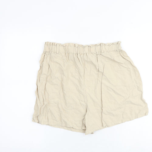 Boohoo Womens Beige Polyester Sailor Shorts Size 16 Regular