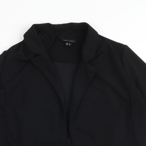 New Look Womens Black Jacket Blazer Size 10