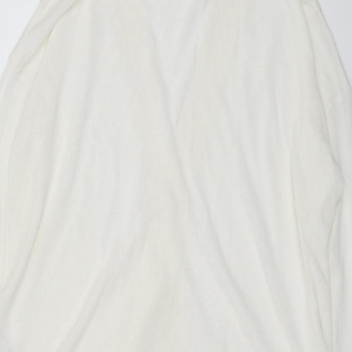 NEXT Womens Ivory V-Neck Viscose Cardigan Jumper Size M