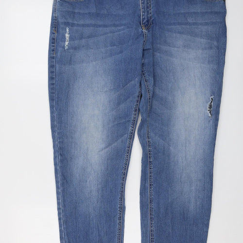 Indigo Womens Blue Cotton Skinny Jeans Size 38 in L29 in Regular Button