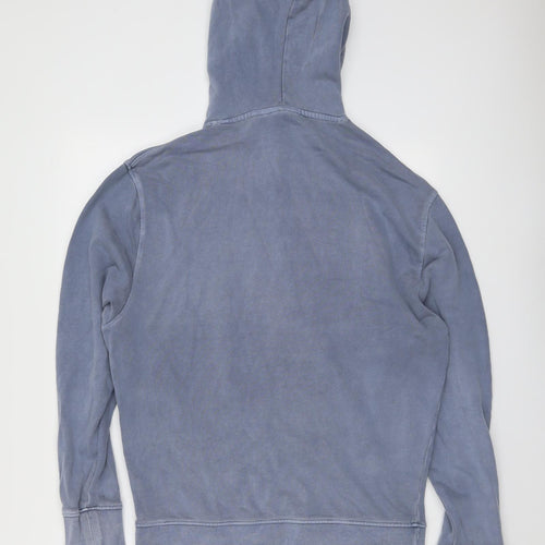 COLLUSION Mens Blue Cotton Pullover Hoodie Size XS