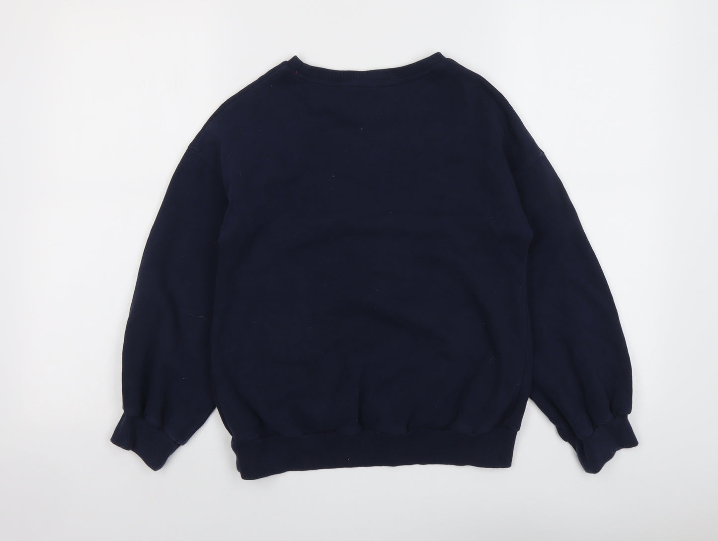 NEXT Girls Blue Cotton Pullover Sweatshirt Size 11 Years Pullover - Christmas Mickey and Friends