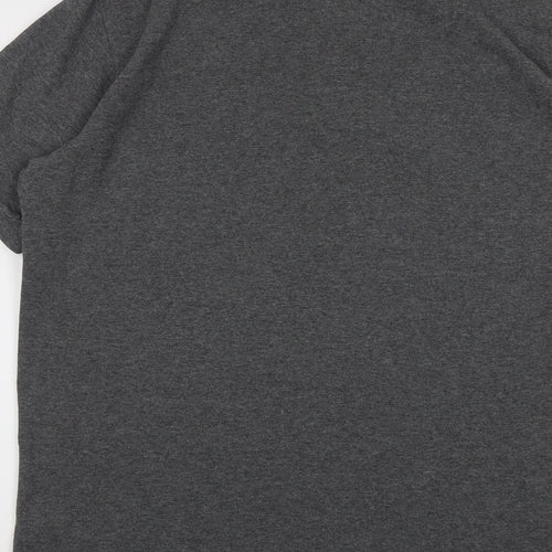 The North Face Mens Grey Cotton Polo Size XL Collared Button