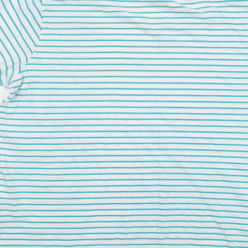 Regatta Womens Green Striped Cotton Basic T-Shirt Size 18 Round Neck - Carpe Diem