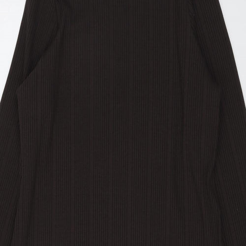 Marks and Spencer Womens Brown Polyester Shift Size 16 Round Neck Pullover