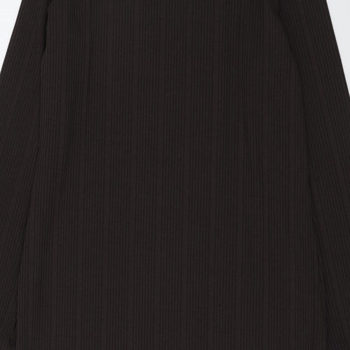 Marks and Spencer Womens Brown Polyester Shift Size 16 Round Neck Pullover