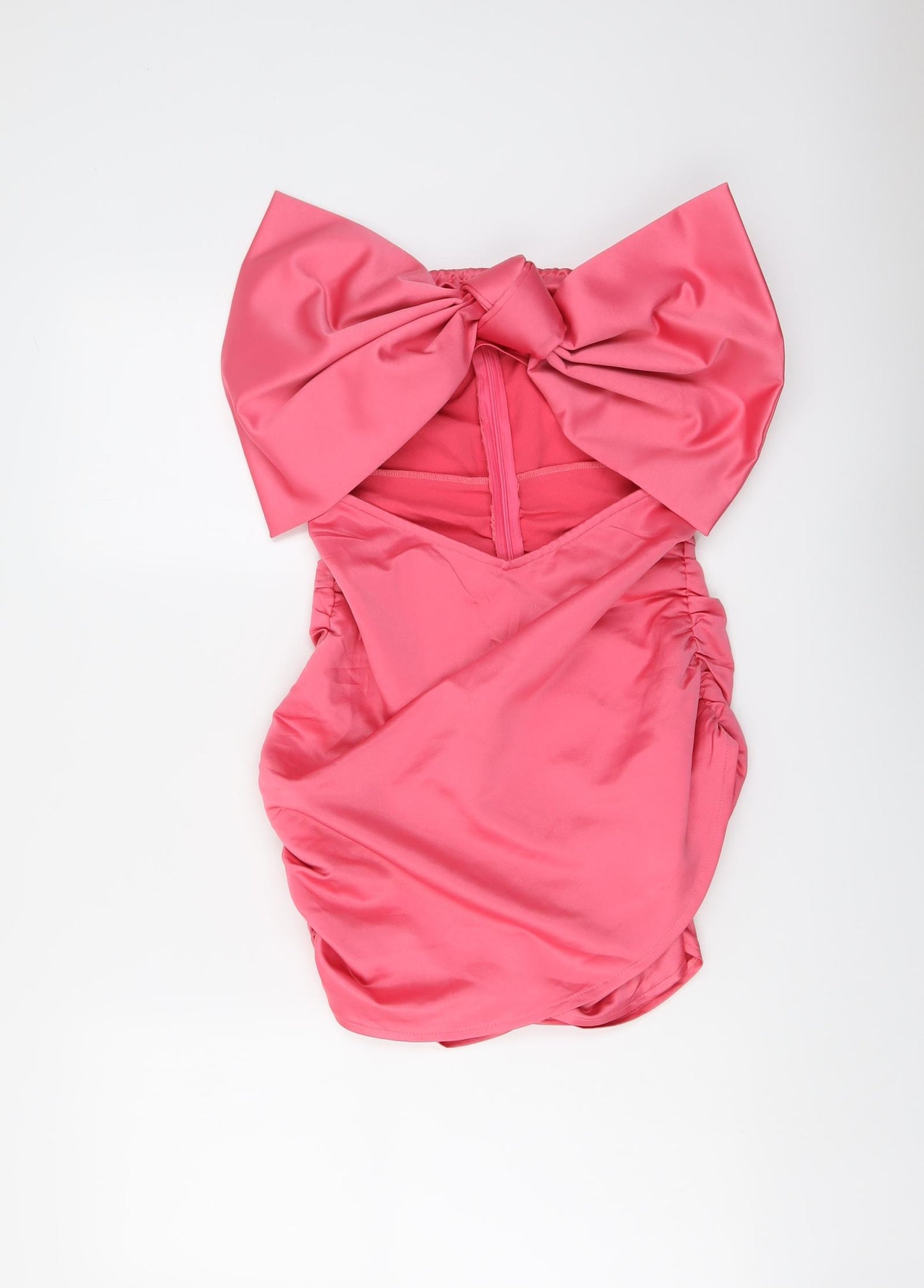 PRETTYLITTLETHING Womens Pink Polyester Bodycon Size 8 Off the Shoulder Zip