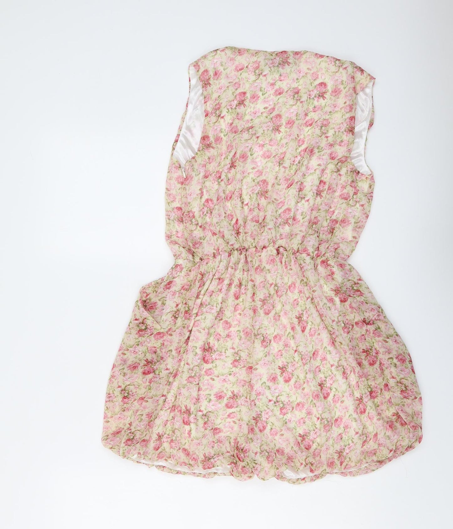 Boohoo Womens Multicoloured Floral Polyester Playsuit One-Piece Size 10 Pullover