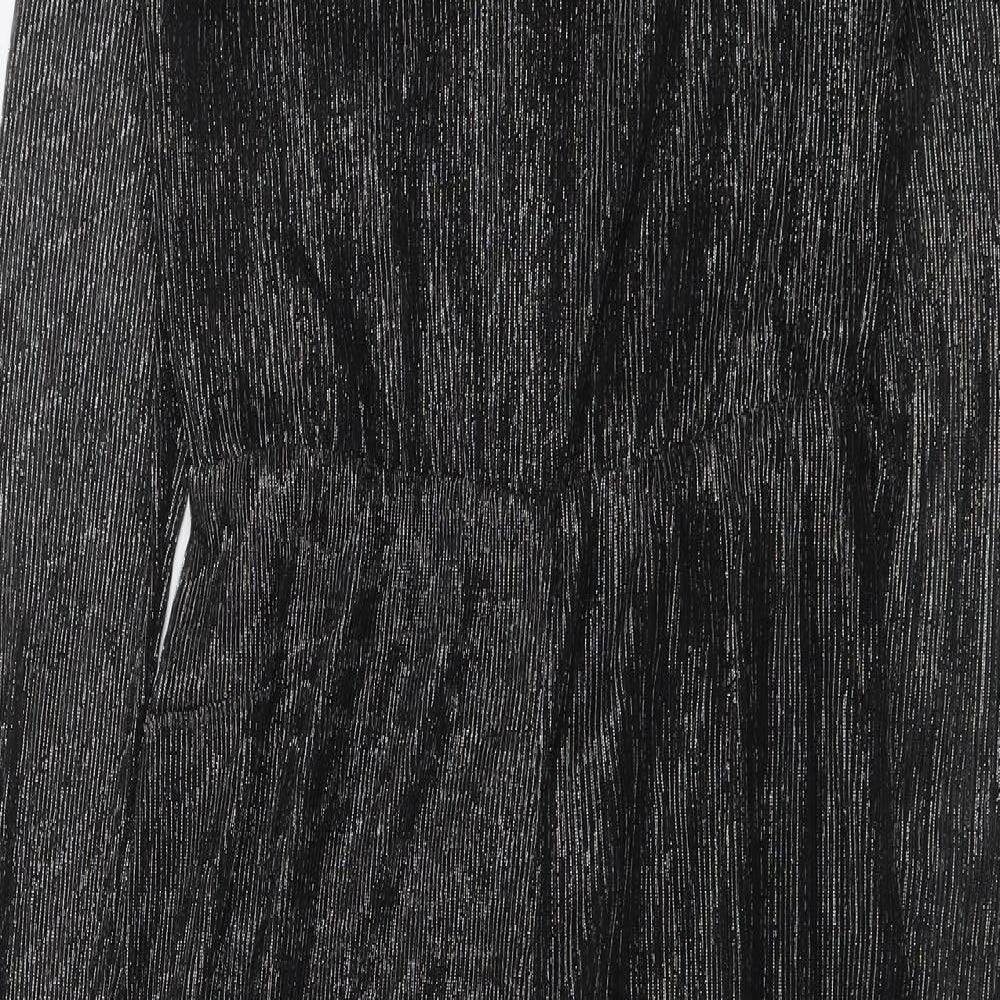 Marks and Spencer Girls Black Polyester Jumpsuit One-Piece Size 14-15 Years Button