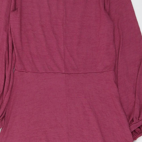 Gap Womens Purple Polyester Fit & Flare Size M Round Neck Pullover
