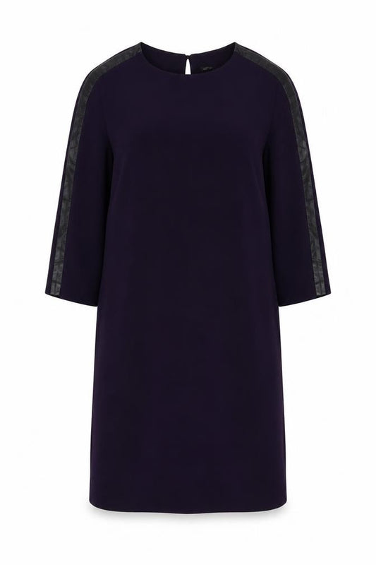 Front view of Zara women’s purple polyester a-line, size XS, round neck button