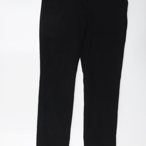 Boden Womens Black Viscose Dress Pants Trousers Size 8 L26 in Regular Button