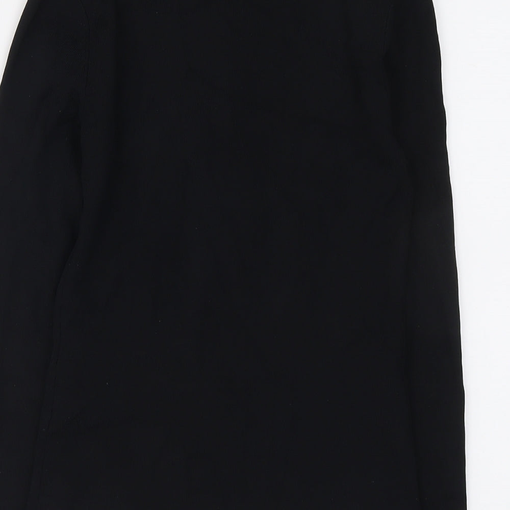 Wallis Womens Black V-Neck Viscose Pullover Jumper Size 10