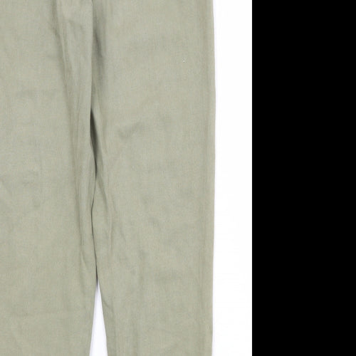 Per Una Womens Green Cotton Mom Jeans Size 8 Regular Zip