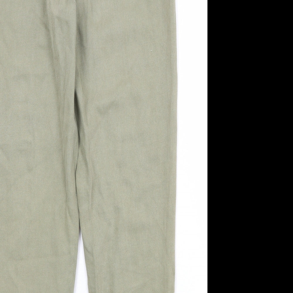 Per Una Womens Green Cotton Mom Jeans Size 8 Regular Zip