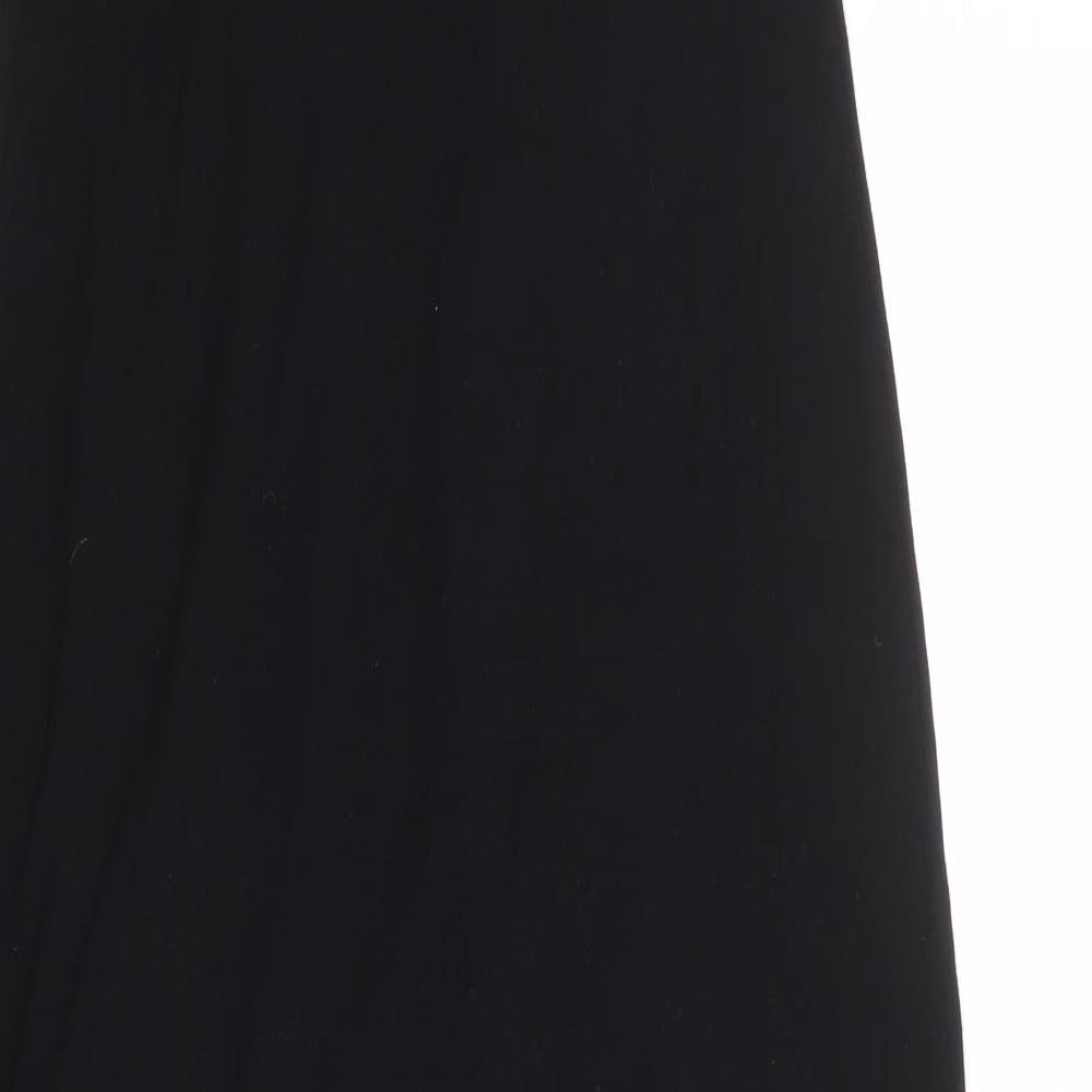 Karen Millen Womens Black Viscose Maxi Size 10 Sweetheart Pullover - Strapless