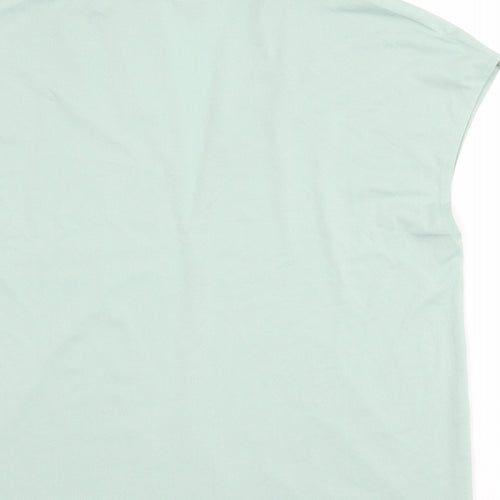 H&M Womens Green Polyester Basic Blouse Size M V-Neck